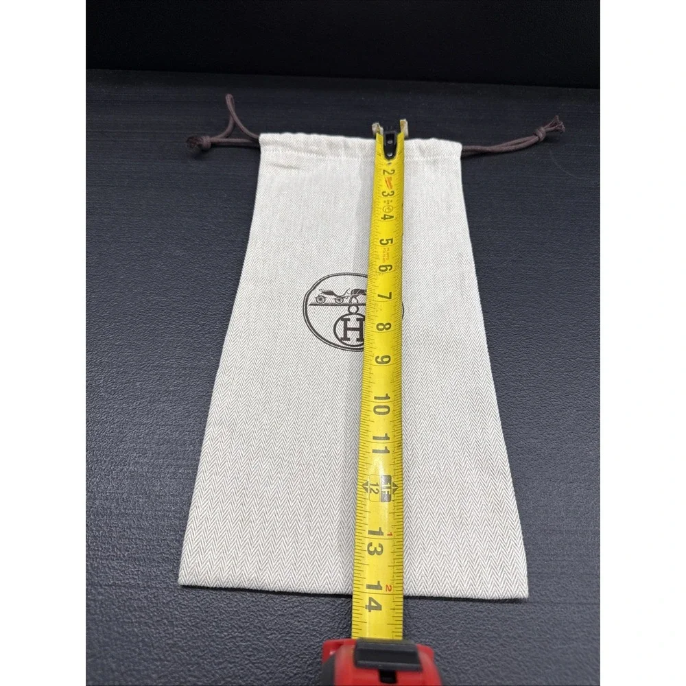 HERMES Drawstring Dust Bag Herringbone Pattern 14
